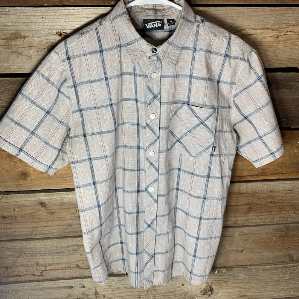 Vans Button Down snap bottom Shirt casual  cool